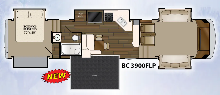 Heartland Big Country 3900FLP floor plan