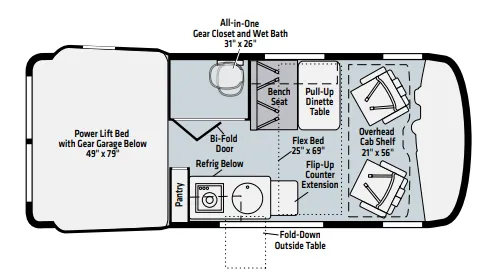 Winnebago Revel 44E floor plan