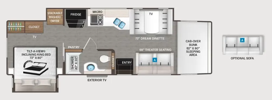 2027 Thor Motor Coach Inception 34XG floor plan