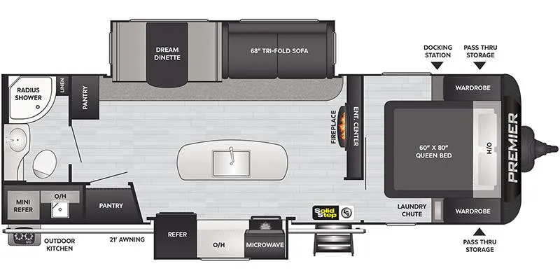 2022 Keystone Premier 26RBPR - Floor plan