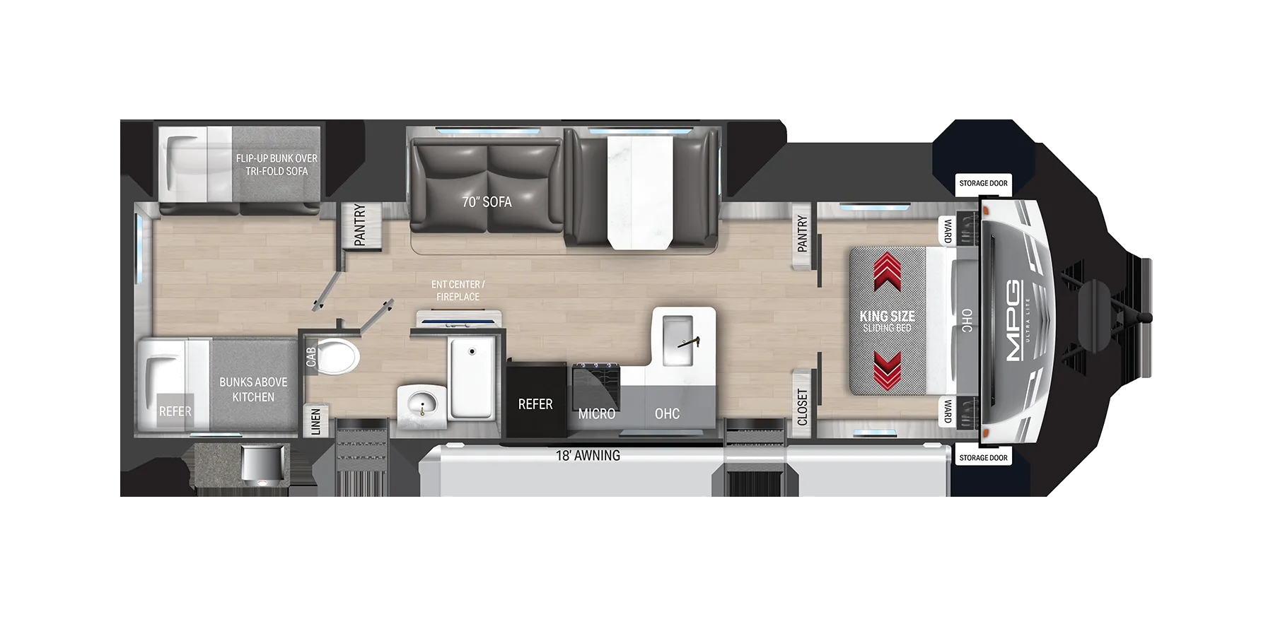 Cruiser RV MPG 3310BH floor plan