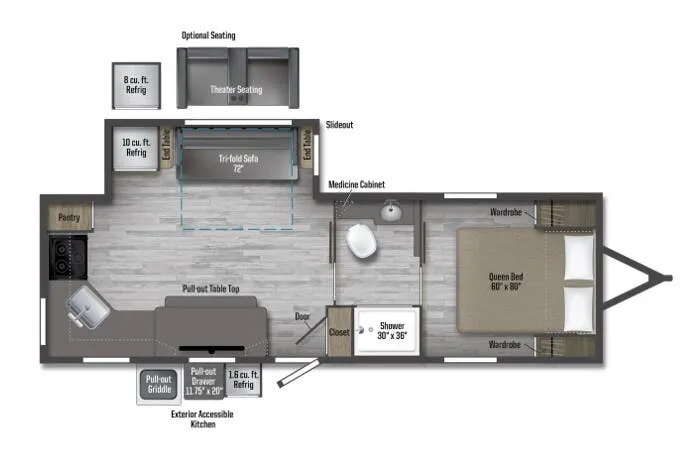Winnebago Minnie 2630MLRK floor plan