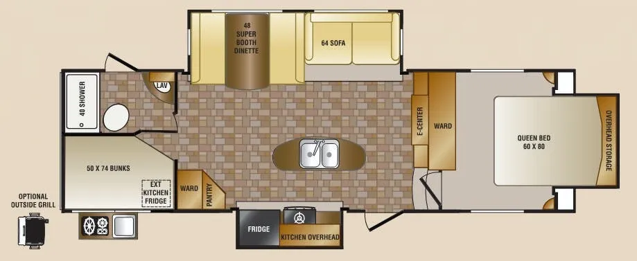 CrossRoads Sunset Trail Reserve SF28BH floor plan