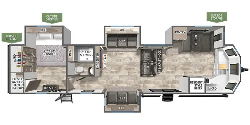 Palomino Puma 39FKL floor plan