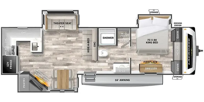 2025 Prime Time LaCrosse 3411RK floor plan