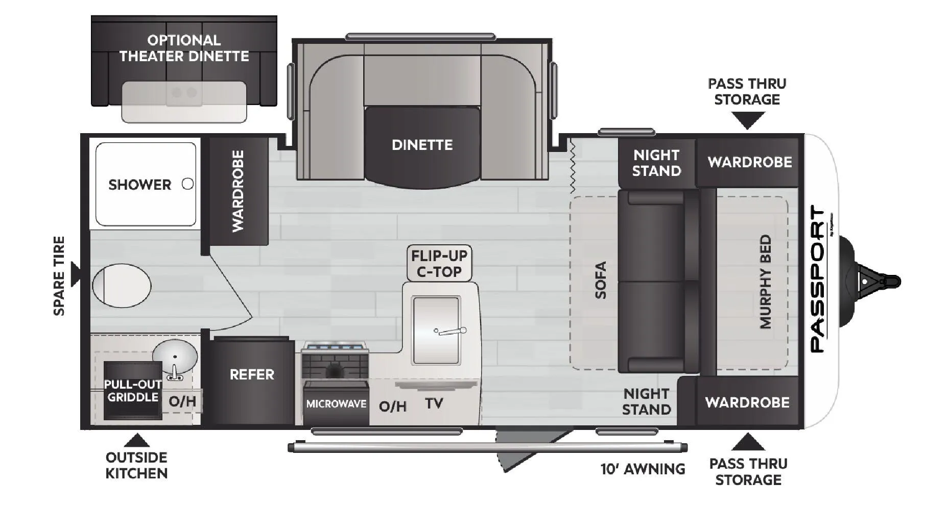 Keystone Passport SL Series 189RB floor plan