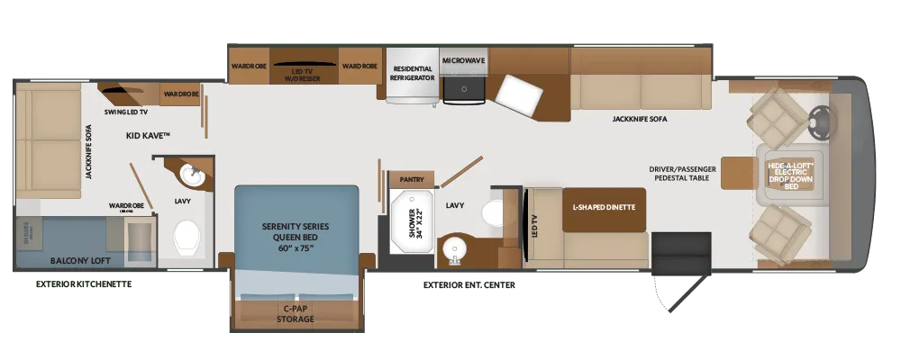 2026 Fleetwood Fortis 36Y - Floor plan