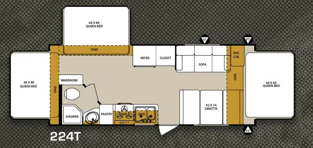 Forest River Surveyor 224T floor plan