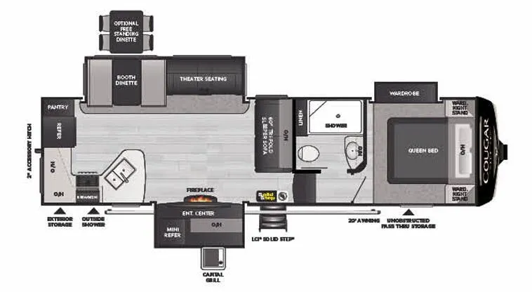 Keystone Cougar Half-Ton 29RKS floor plan