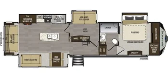 Keystone Alpine Avalanche Edition 365MB floor plan