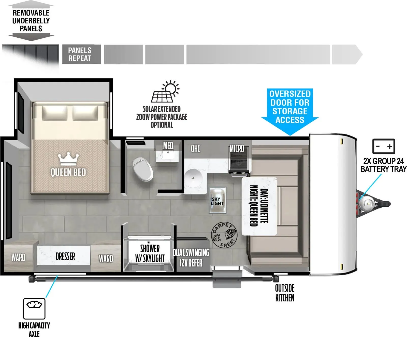 Forest River Wildwood FSX 169RSK floor plan