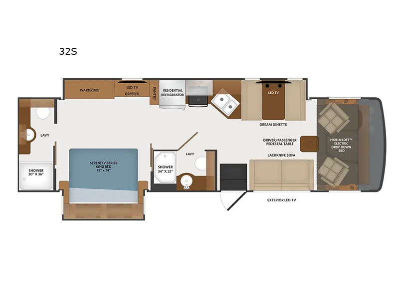 2026 Fleetwood Flair 32S floor plan