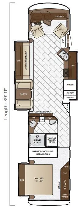 Newmar Canyon Star 3918 floor plan
