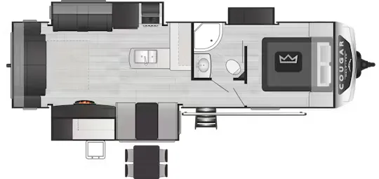 Keystone Cougar Half-Ton 29RLKWE floor plan