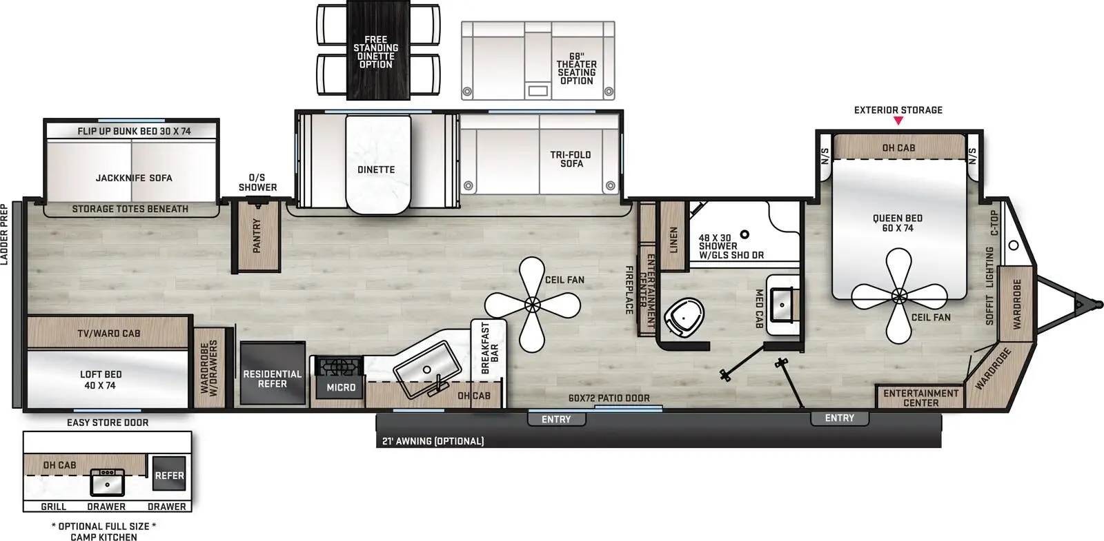 2024 Coachmen Catalina Destination 40BHTS2Q - Floor plan