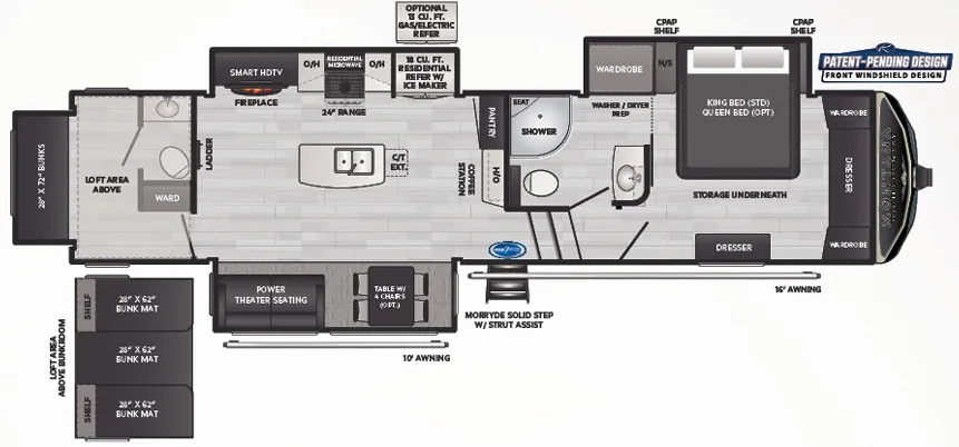 Keystone Montana High Country 335BH floor plan