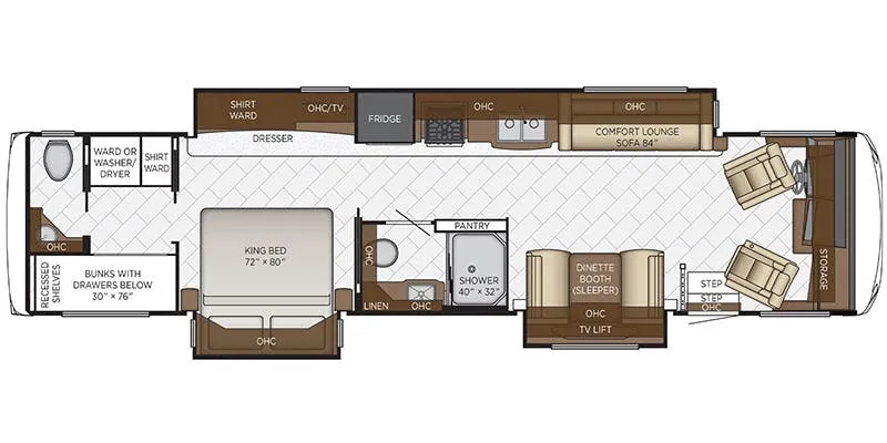 Newmar Canyon Star 3929 floor plan