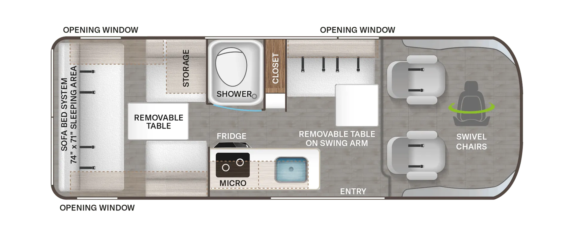 Thor Motor Coach Twist 2JB floor plan