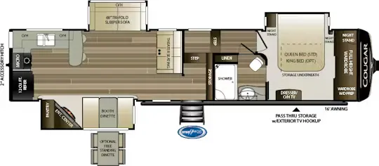 2019 Keystone Cougar 362RKS - Floor plan