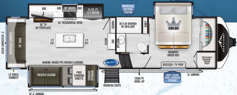 East to West Ahara 325RL floor plan