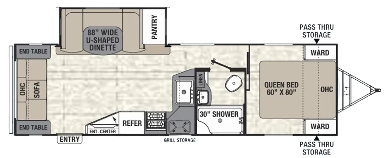 Coachmen Freedom Express Maple Leaf Edition 279 RLDSLE floor plan