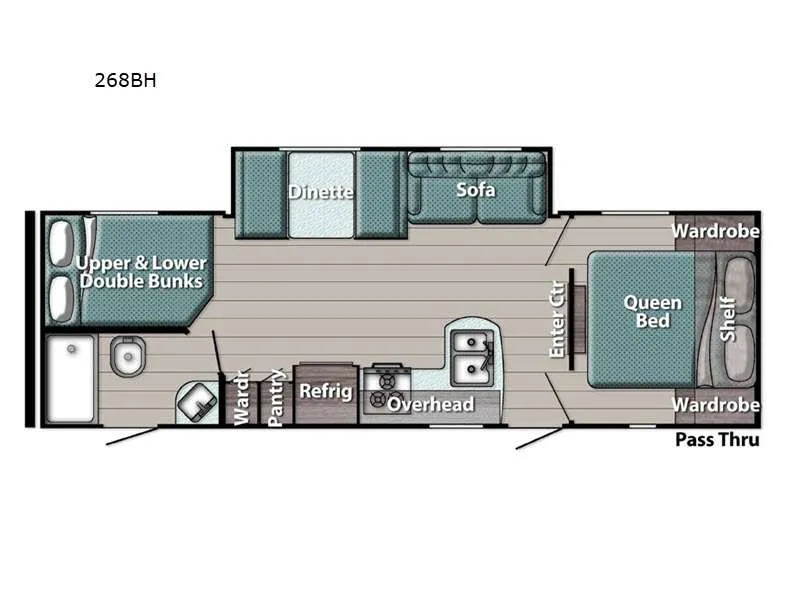 2024 Gulf Stream AMERI-LITE 268BH floor plan