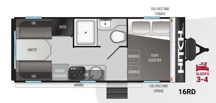 Cruiser RV Hitch 16RD floor plan