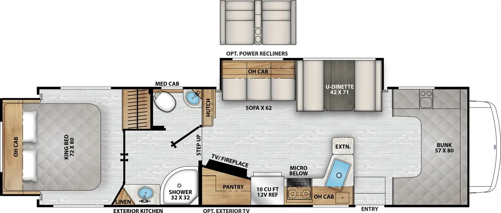 2026 Coachmen Freelander 30RS - Floor plan