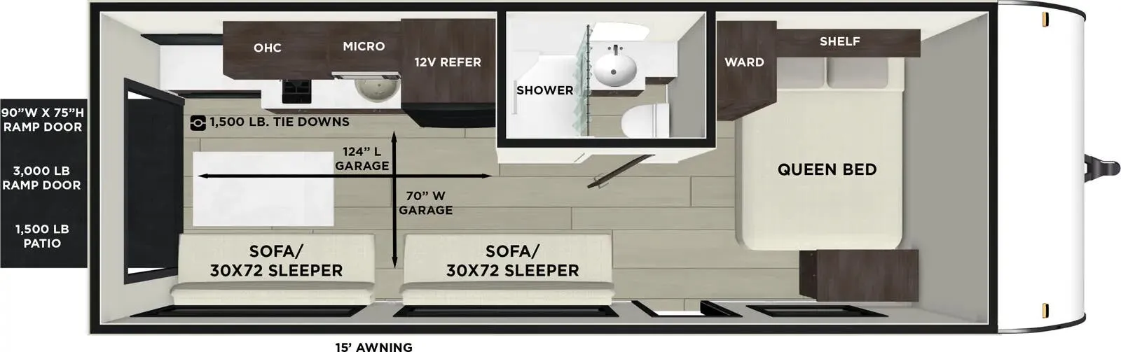 Forest River Salem FSX 190RTK floor plan