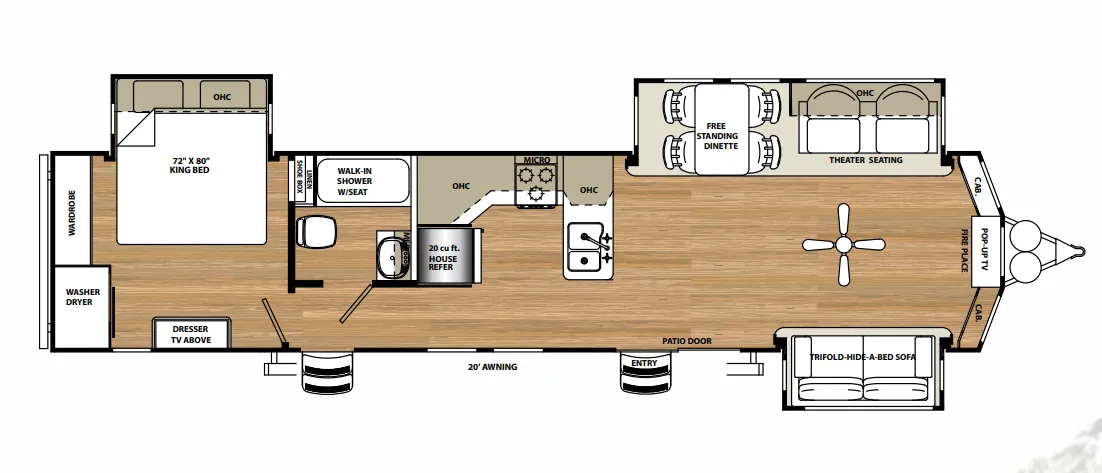 Forest River Sierra Destination 393CK floor plan