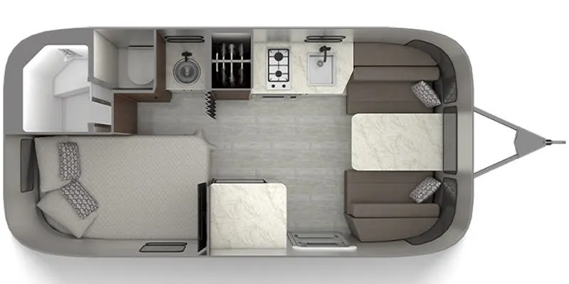 Airstream Caravel 19CB floor plan