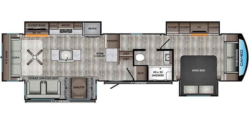 2020 CrossRoads Cameo CE3701RL - Floor plan