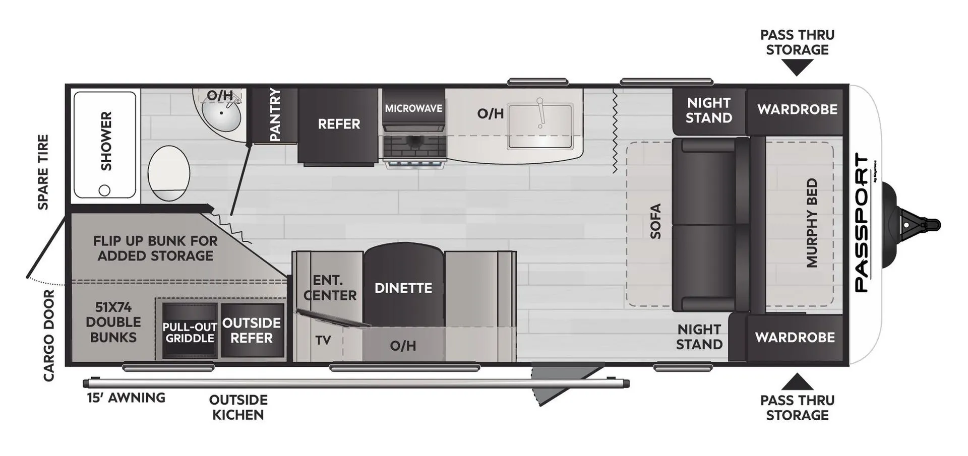 Keystone Passport SL Series 219BH floor plan
