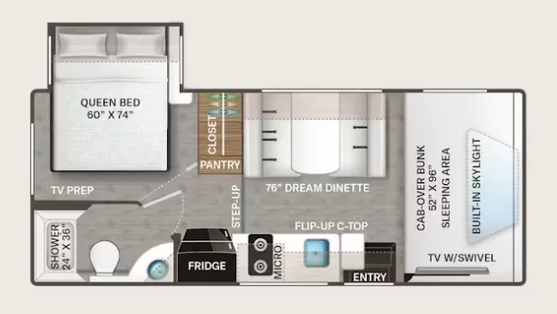 Thor Motor Coach Freedom Eddie Bauer 22ED floor plan
