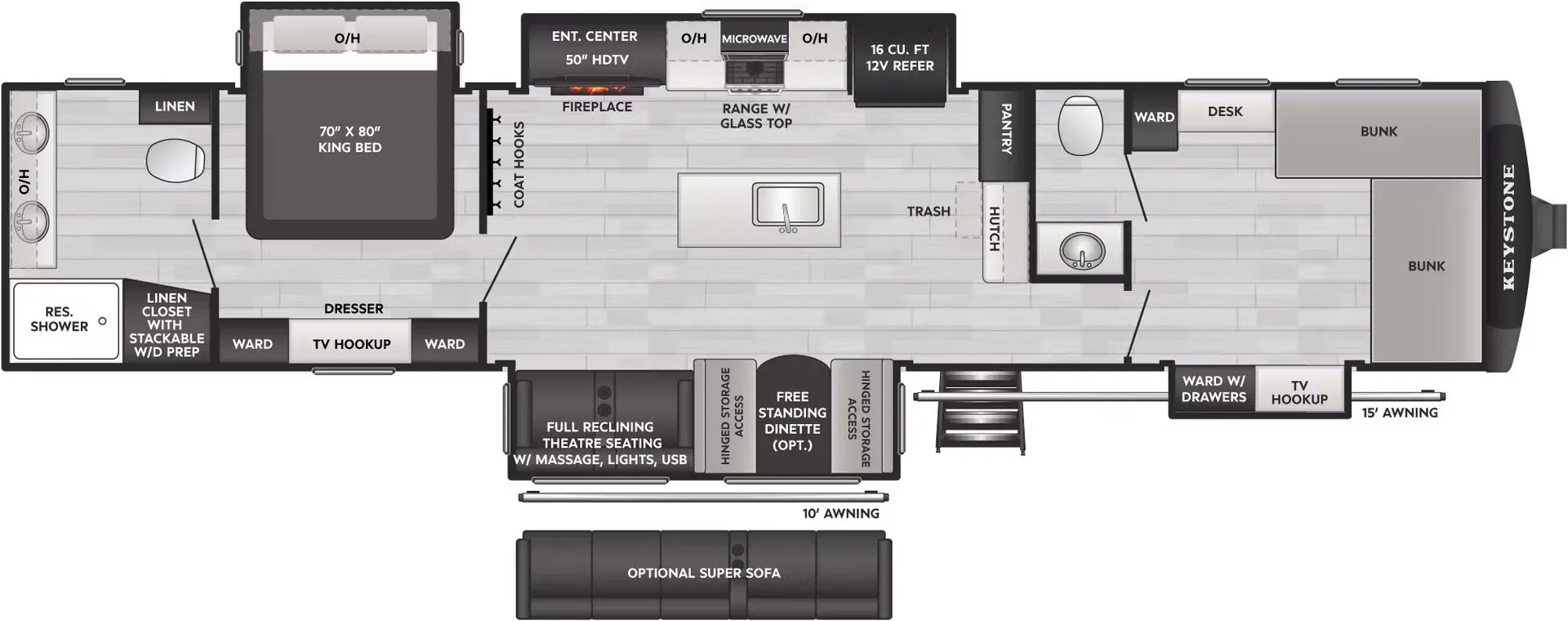 2026 Keystone Sprinter 3980FBS - Floor plan
