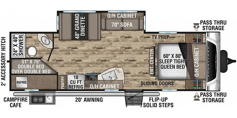 Venture RV SportTrek ST270VBH floor plan