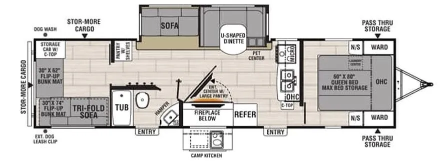 Coachmen Northern Spirit 3272BH floor plan