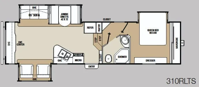 Coachmen Chaparral 310RLTS floor plan
