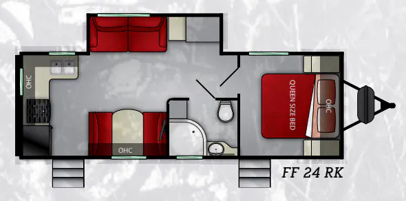 Cruiser RV Fun Finder 24 RK floor plan