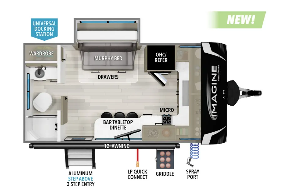 Grand Design Imagine AIM 14MS floor plan