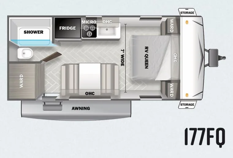 Forest River Salem 177FQ floor plan