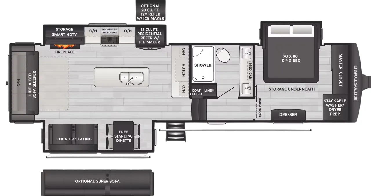 2025 Keystone Alpine Avalanche Edition 321RL - Floor plan