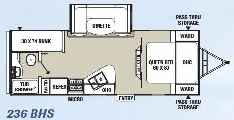 Coachmen Freedom Express Ultra Lite 236 BHS floor plan