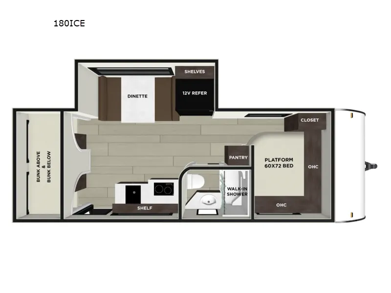 2026 Forest River Wildwood FSX 180ICE - Floor plan