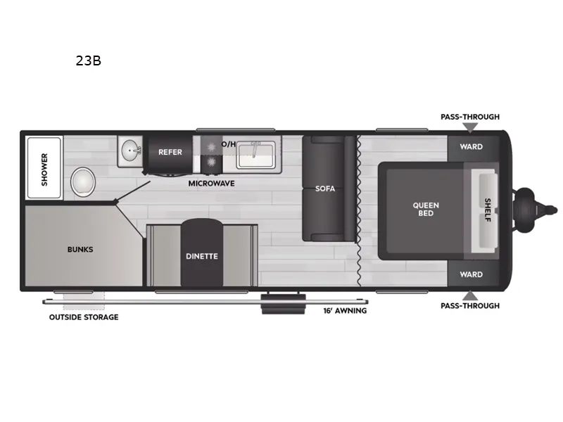 2025 Keystone Coleman 23B floor plan