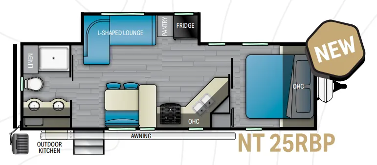 2022 Heartland North Trail 25RBP floor plan