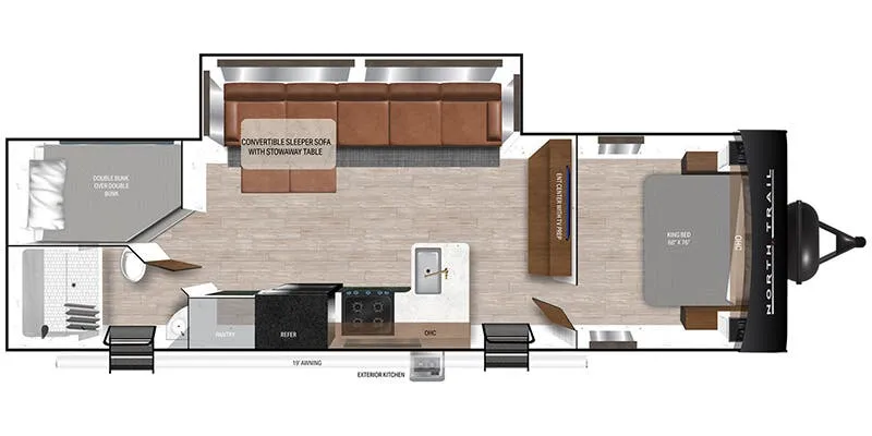 Heartland North Trail Ultra-Lite NT 27DBH floor plan