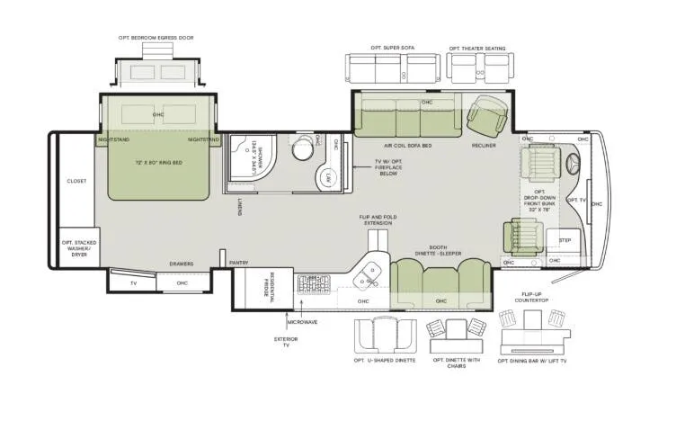 2026 Tiffin Allegro RED 33 AA - Floor plan