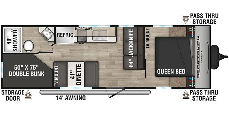 K-Z Sportsmen Select 260BHSL floor plan