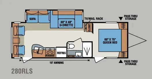 K-Z Spree 280RLS floor plan